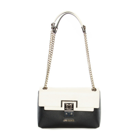 Shoulder bag Moschino Love black-white
