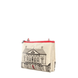 Clutch Moschino Love beige-red