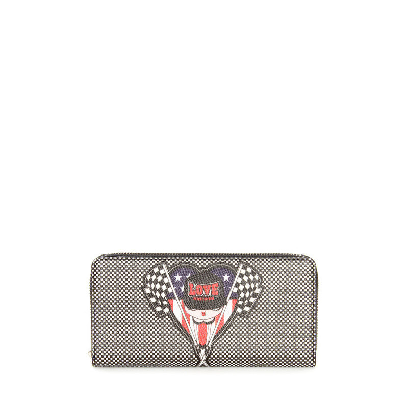 Wallet Moschino Love black-white