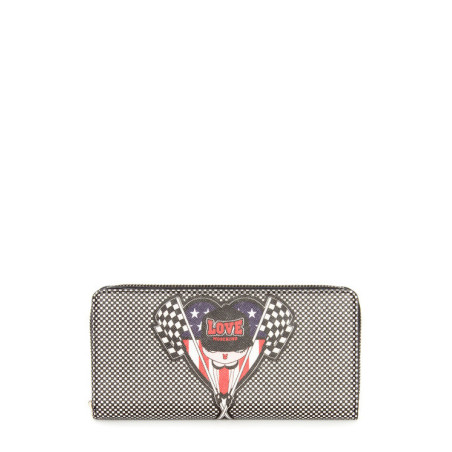 Wallet Moschino Love black-white