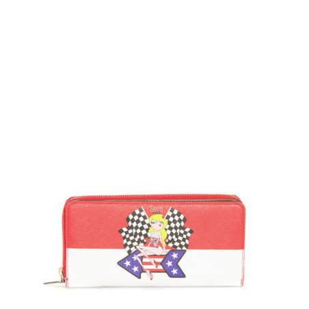 Wallet Moschino Love red-white