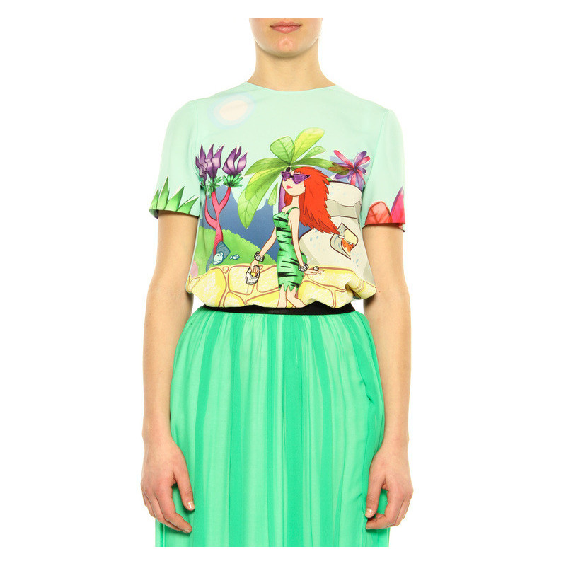 T-Shirt Moschino Cheap And Chic mint green