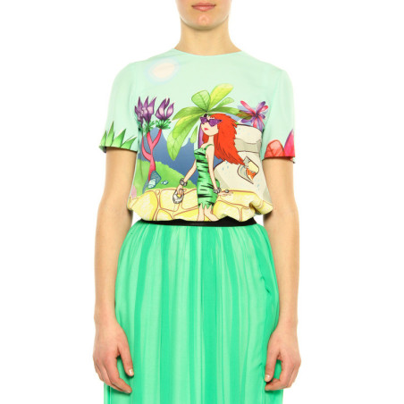 T-Shirt Moschino Cheap And Chic mint green