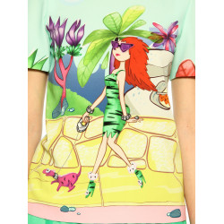 T-Shirt Moschino Cheap And Chic mint green
