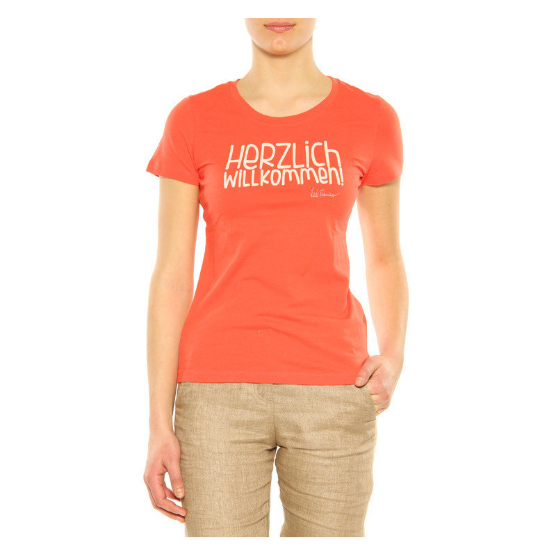 T-Shirt “Willkommen“ Luis Trenker light red
