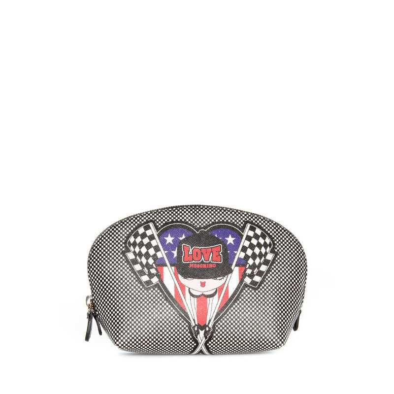 Purse Moschino Love black-white