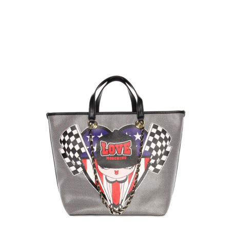 Bag Moschino Love black-white