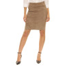 Leather skirt ”Constellation” Oakwood beige