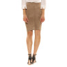 Leather skirt ”Constellation” Oakwood beige
