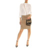 Leather skirt ”Constellation” Oakwood beige