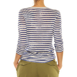 T-Shirt Majestic Filatures blue-white