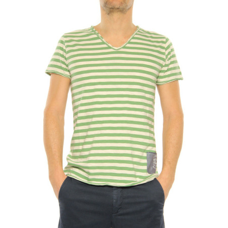 T-Shirt Kaos green-white