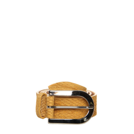 Belt Orciani mustard yellow