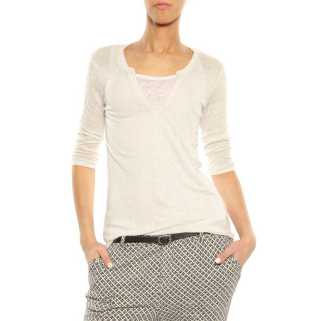 T-Shirt ”Double” Majestic Filatures light grey