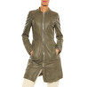 Leather coat ”Pure” Oakwood kakhi