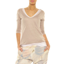 T-Shirt ”Double” Majestic Filatures grey