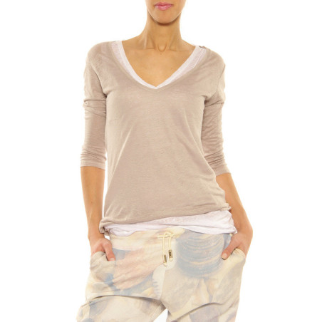T-Shirt ”Double” Majestic Filatures grey