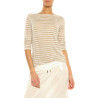 T-Shirt Majestic Filatures beige-white